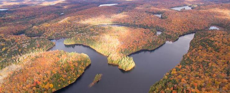 Built forest hunting estate in the Laurentians.